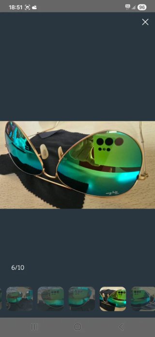 2 Gafas de Sol Ray-Ban Aviator Doradas Naranja