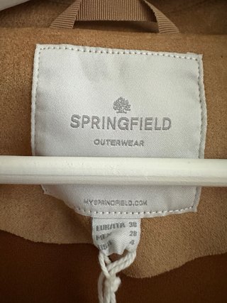 Chaqueta efecto ante Springfield beige NUEVA