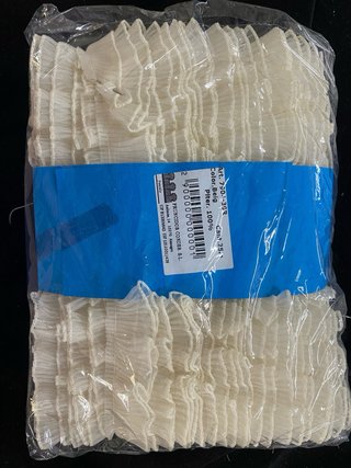 Cinta de tela plisada beige