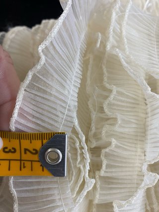Cinta de tela plisada beige