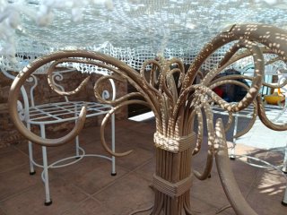 Conjunto mesa y sillas hierro forjado