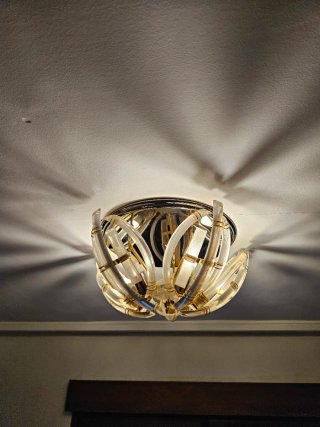 Lámpara de techo moderna cristal y metal