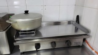 Plancha industrial de gas butano