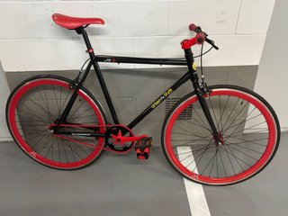 Bicicleta Urbana Fixie Negra y Roja