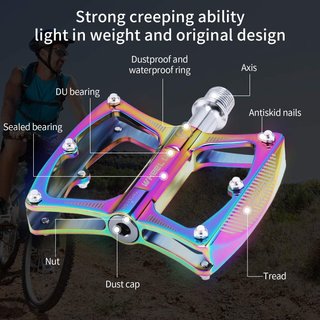 Pedales aluminio anodizado bicicleta rosca 9/16”