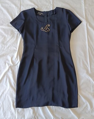 Vestido azul marino vintage de Riande