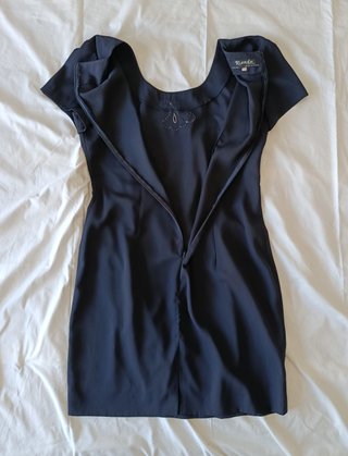 Vestido azul marino vintage de Riande