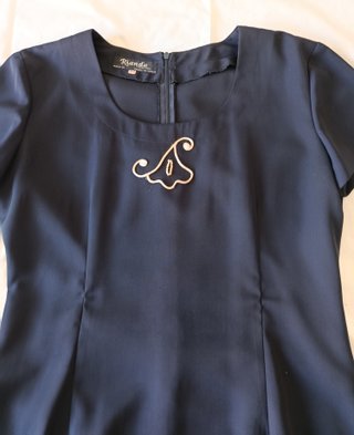 Vestido azul marino vintage de Riande