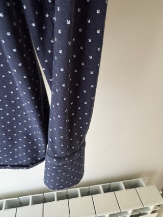 Camisa Massimo Dutti azul con microestampado