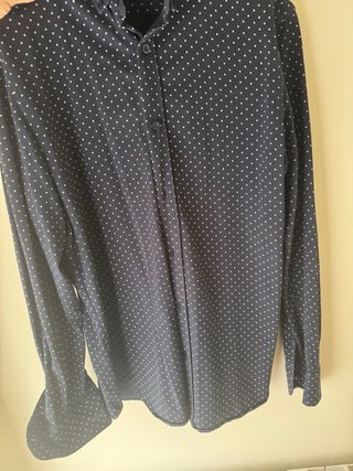 Camisa Massimo Dutti azul con microestampado