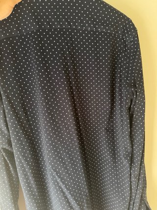 Camisa Massimo Dutti azul con microestampado