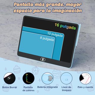 Electight tableta escritura LCD colores niños
