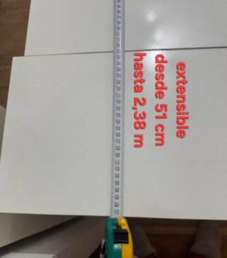 Mesa extensible blanca 90x51 cm