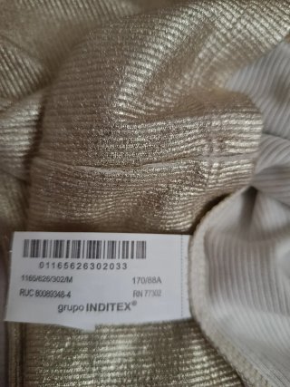 Top Zara brillante dorado