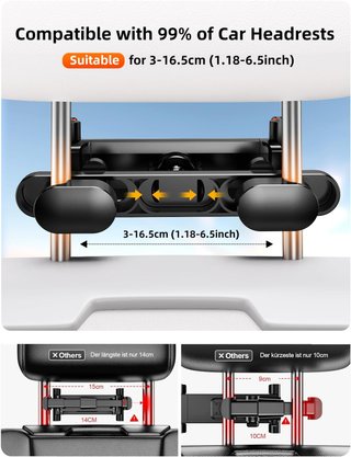 Soporte tablet coche reposacabezas estable