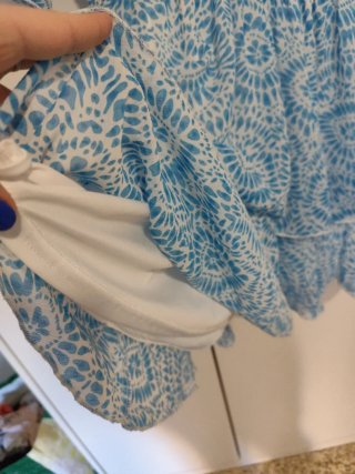 Vestido AMISU azul y blanco talla única