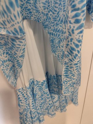 Vestido AMISU azul y blanco talla única