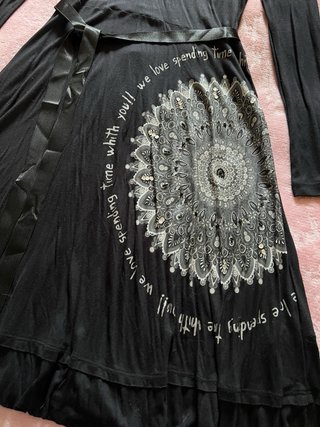 Vestido Desigual XL Negro con Lazo