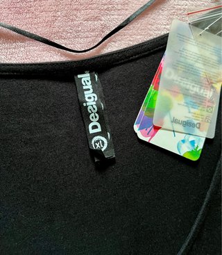 Vestido Desigual XL Negro con Lazo