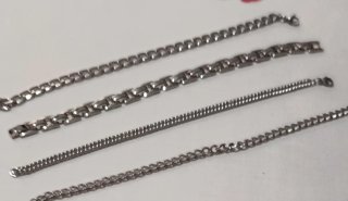 Lote 4 Pulseras Hombre Acero.