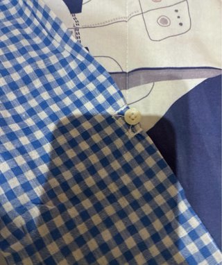 Camisa Tommy Hilfiger cuadros azul y blanco Talla
