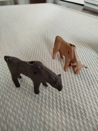 Animales Playmobil (Vacas , mulas y caballo.