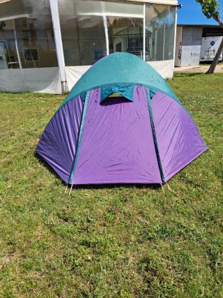 Tienda de campaña iglú Locust morada y verde