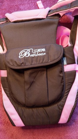 Portabebés Bethbear marrón y rosa