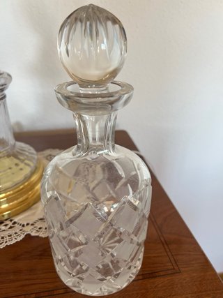 Botella de licor de cristal Bohemia