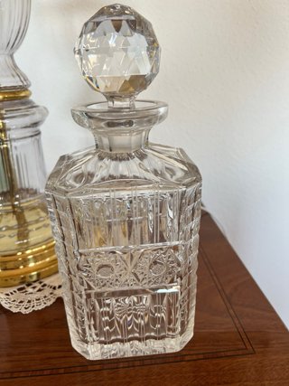 Botella de licor de cristal Bohemia