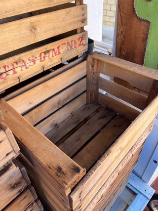 Cajas de fruta madera vintage Frutas Gimenez