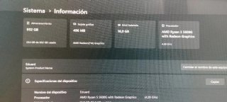 PC Gaming Ryzen 5 5600G 16GB RAM