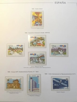 Sellos España 1990 Completo en sus Hojas.