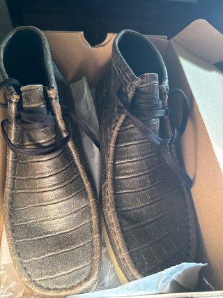 Clarks Originals Scarpe Uomo Pelle Nero/Grigio