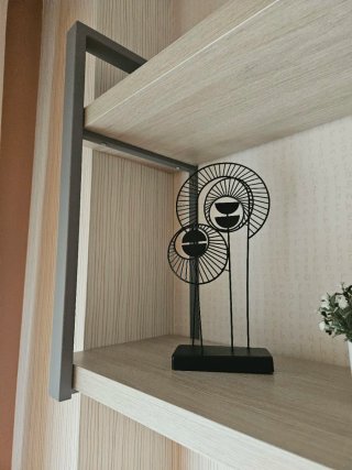 Estantería de pared madera y metal