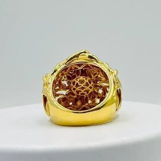 Sello Medusa Manos Circonitas 18K