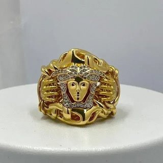 Sello Medusa Manos Circonitas 18K