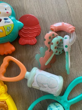 Lote Juguetes Bebé: Bus, Pingüino, Gusano