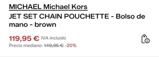 Bolso Michael Kors Marrón y Dorado