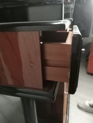 Mueble de entrada cristal y madera