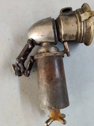 Lámpara de carburo antigua coleccionismo