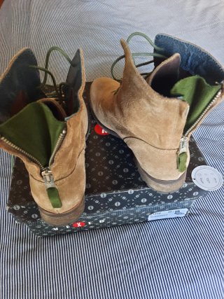Botas VEXED Piel Marrón y Verde.