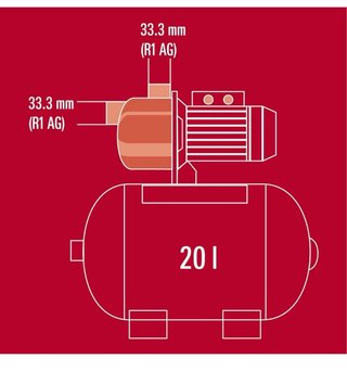Bidon 120L Azul + Bomba de agua Einhell 4173193