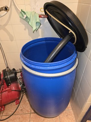 Bidon 120L Azul + Bomba de agua Einhell 4173193