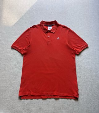 Polo Adidas Vintage Hombre Logo Bordado L