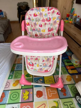 Trona bebé elefantes rosa