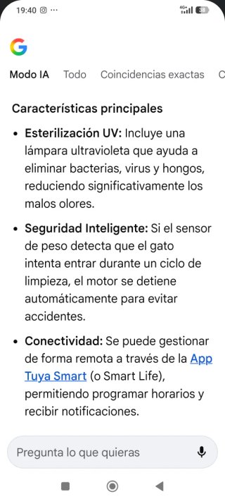 Arenero Autolimpiable Daewoo Smart 4L Gris/Blanco