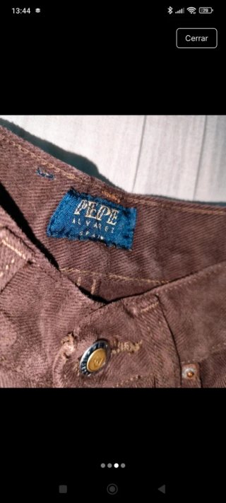 Pantalón marrón tiro alto Talla 36 Nuevo