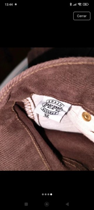 Pantalón marrón tiro alto Talla 36 Nuevo