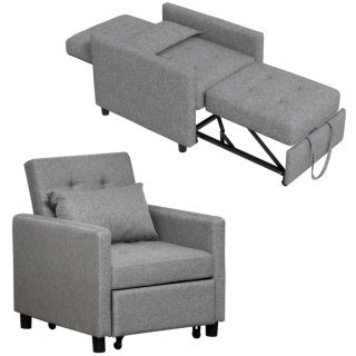 Sillón Cama Reclinable 3 en 1 Gris